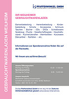 Flyer Weilheimer Gebrauchtwarenladen
